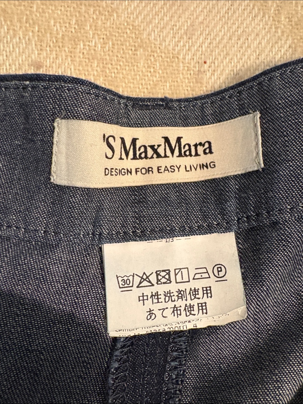 MaxMara Dark Blue Wide-Leg Jeans - Picture 2 of 7